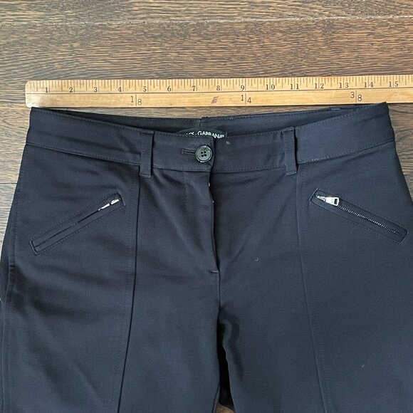 Dolce & Gabbana Black Equestrian Riding Style pants-Size 4- Made in Italy - Picture 6 of 10